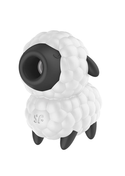 Satisfyer Dreamy Sheep - White/Black USB Rechargeable Vibrating Air Pulse Stimulator