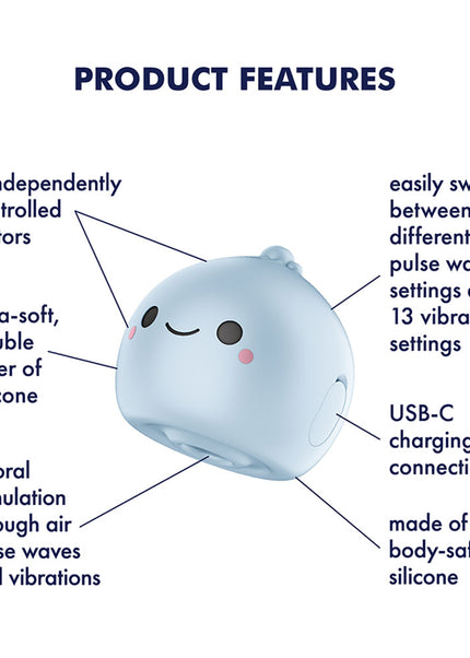 Satisfyer Mochi - Frost Blue - Frost Blue USB Rechargeable Air Pulse Stimulator