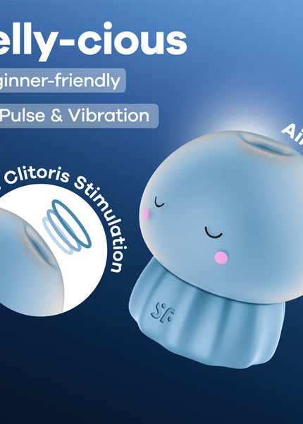 Satisfyer Jelly-cious - Blue USB Rechargeable Air Pulse Stimulator