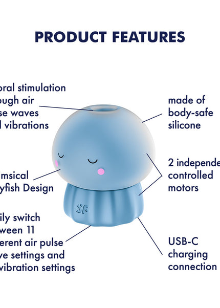 Satisfyer Jelly-cious - Blue USB Rechargeable Air Pulse Stimulator