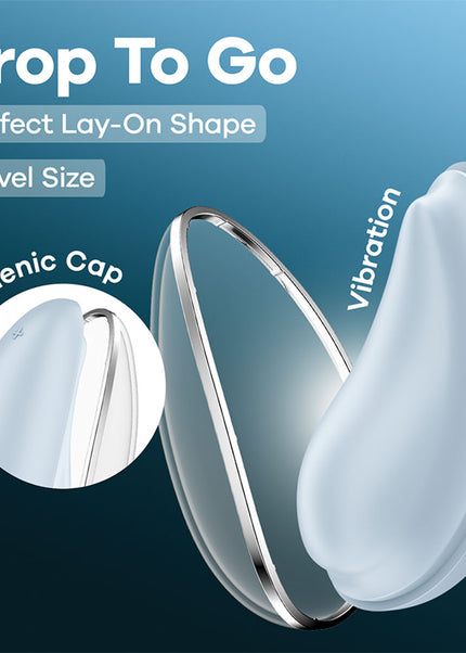 Satisfyer Drop To Go - Blue - Blue USB Rechargeable Clitoral Stimulator