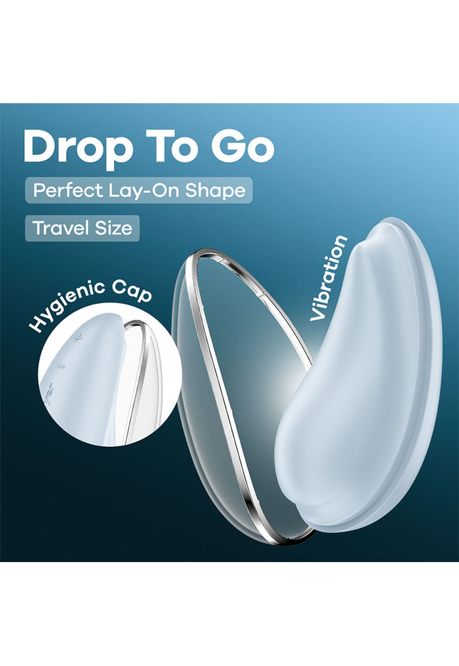 Satisfyer Drop To Go - Blue - Blue USB Rechargeable Clitoral Stimulator