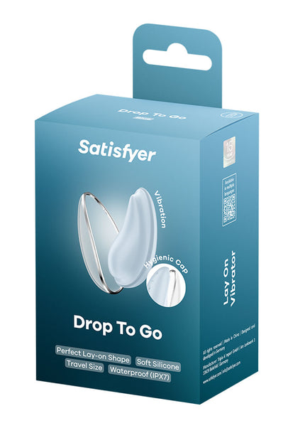Satisfyer Drop To Go - Blue - Blue USB Rechargeable Clitoral Stimulator