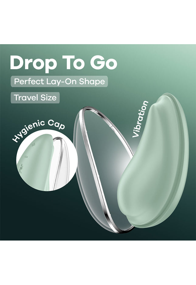 Satisfyer Drop To Go - Mint - Mint Green USB Rechargeable Clitoral Stimulator
