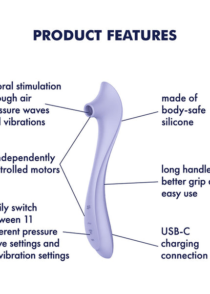 Satisfyer Easy Lover - Purple USB-C Rechargeable Air Pulse Clitoral Stimulator