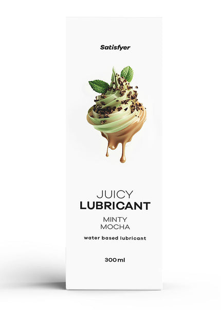 Satisfyer Juicy Lubricant 300 ml Minty Mocha - Mint & Coffee Scented Water Based Lubricant - 300 ml Bottle