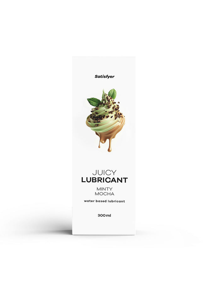 Satisfyer Juicy Lubricant 300 ml Minty Mocha - Mint & Coffee Scented Water Based Lubricant - 300 ml Bottle