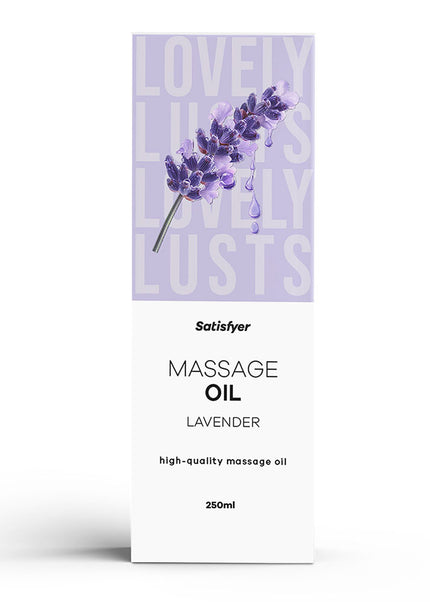 Satisfyer Massage Oil 250 ml Lavender - Lavender Scented Massage Oil - 250 ml Bottle