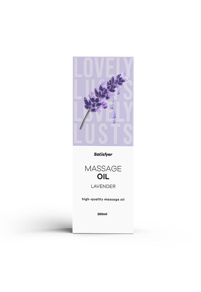 Satisfyer Massage Oil 250 ml Lavender - Lavender Scented Massage Oil - 250 ml Bottle