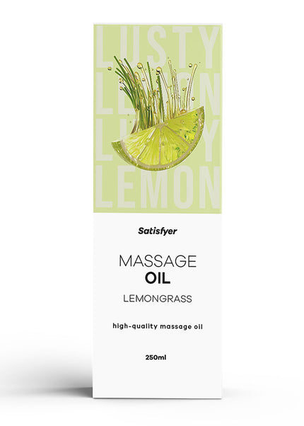 Satisfyer Massage Oil 250 ml Lemongrass - Lemongrass Scented Massage Oil - 250 ml Bottle
