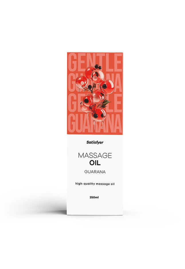 Satisfyer Massage Oil 250 ml Guarana - Guarana Scented Massage Oil - 250 ml Bottle
