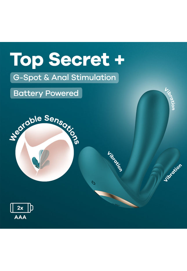 Satisfyer Top Secret + - Battery Series - Green Wearable Vibrator