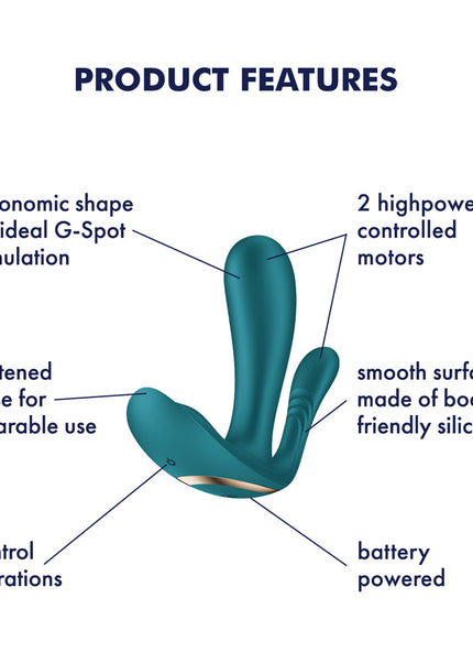Satisfyer Top Secret + - Battery Series - Green Wearable Vibrator