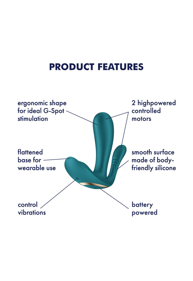 Satisfyer Top Secret + - Battery Series - Green Wearable Vibrator