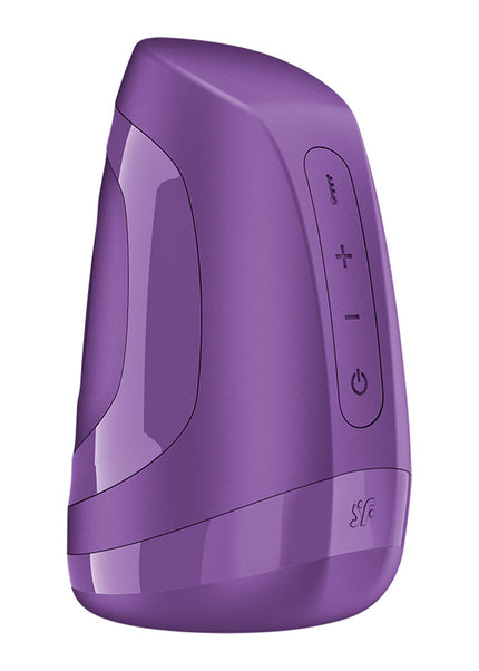 Satisfyer Men Heat Vibration - Battery Series - Purple Heating and Vibrating Masturbator