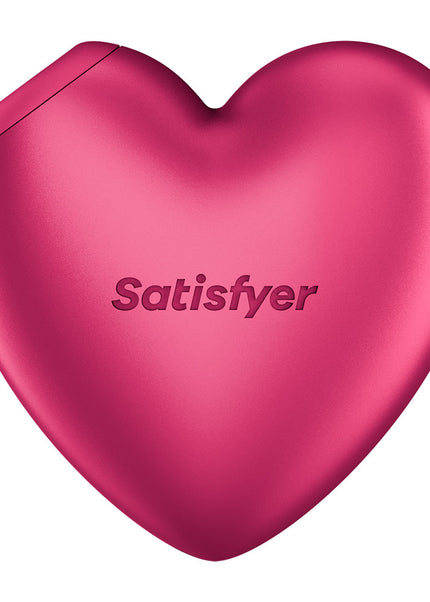 Satisfyer Cutie Heart - Battery Operated - Pink Air Pulsation Stimulator with Vibration