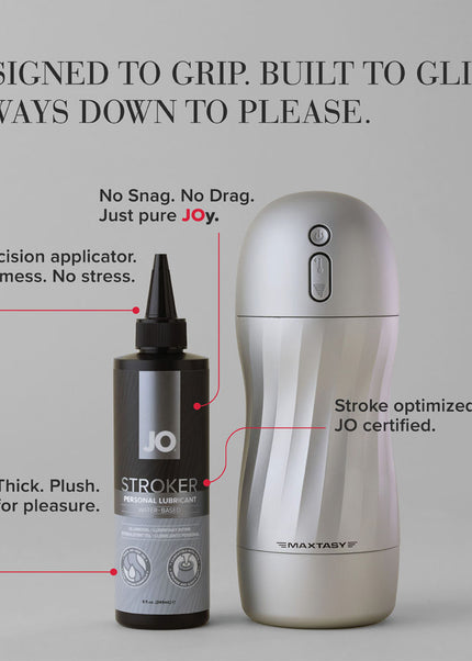 JO Stroker Lube - 240ml - Water Based Stroker Lubricant - 240 ml Bottle