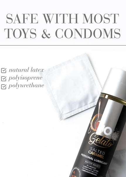JO Gelato Salted Caramel Lube - 30 mL - Salted Caramel Flavoured Water Based Lubricant - 30 ml Bottle