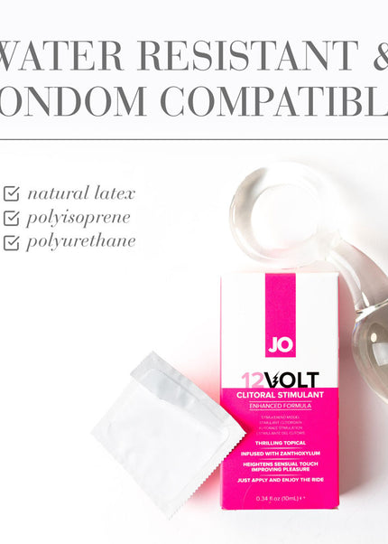 JO 12 Volt Clitoral Stimulant - 10 mL - Stimulating Gel for Women - 10 ml Tube