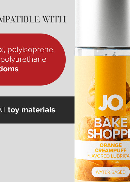 JO Bake Shoppe - Orange Creampuff - Orange Creampuff Flavoured Water Based Lubricant - 60 ml Bottle