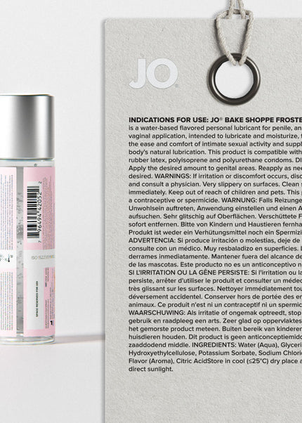 JO Bake Shoppe - Frosted Cupcake - Frosted Cupcake Flavoured Water Based Lubricant - 60 ml Bottle