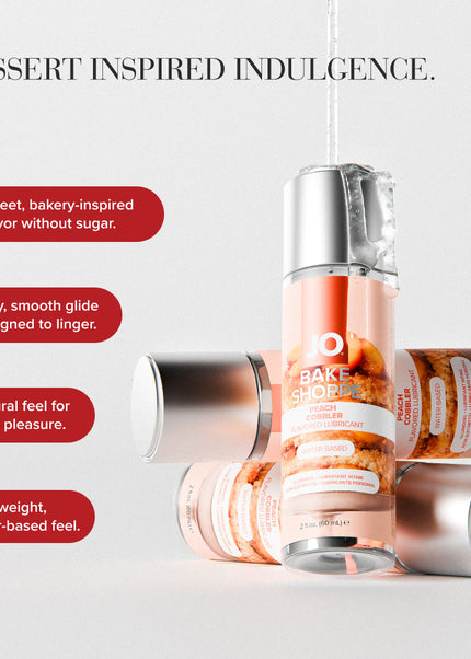 JO Bake Shoppe - Peach Cobbler - Peach Cobbler Flavoured Water Based Lubricant - 60 ml Bottle