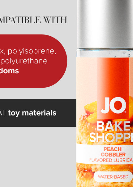 JO Bake Shoppe - Peach Cobbler - Peach Cobbler Flavoured Water Based Lubricant - 60 ml Bottle