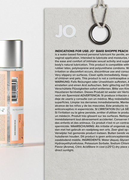 JO Bake Shoppe - Peach Cobbler - Peach Cobbler Flavoured Water Based Lubricant - 60 ml Bottle