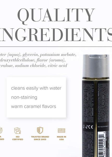 JO Gelato Salted Caramel Lube - 120 mL - Salted Caramel Flavoured Water Based Lubricant - 120 ml