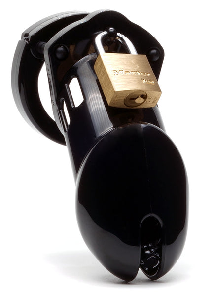 CB-6000 Chastity Cock Cage Kit - Black - Black 3.25 Inch Cock Cage Kit
