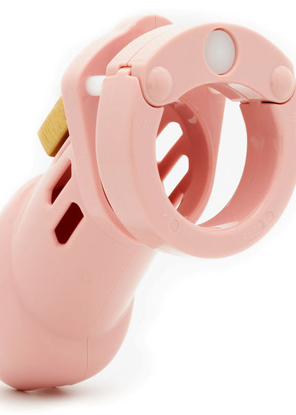 CB-6000 Chastity Cock Cage Kit - Pink - Pink 3.25 Inch Cock Cage Kit