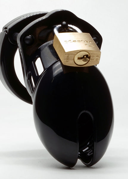 CB-6000S Chastity Cock Cage Kit - Black - Black 2.5 Inch Cock Cage Kit