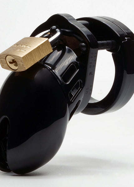 CB-6000S Chastity Cock Cage Kit - Black - Black 2.5 Inch Cock Cage Kit
