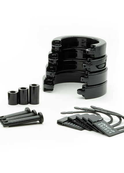 CB-6000S Chastity Cock Cage Kit - Chrome - Chrome 2.5 Inch Cock Cage Kit