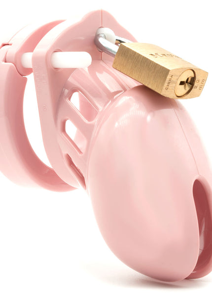 CB-6000S Chastity Cock Cage Kit - Pink - Pink 2.5 Inch Cock Cage Kit