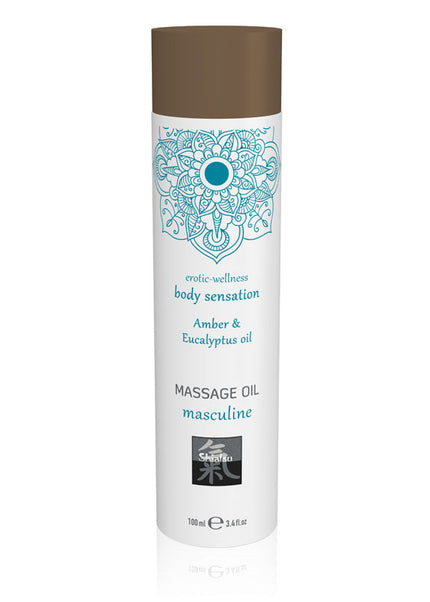 SHIATSU Massage Oil - Masculine - Amber & Eucalyptus Oil Scented - 100 ml