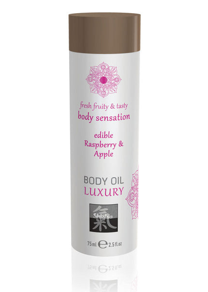 SHIATSU Edible Body Oil - Luxury - Raspberry & Apple Flavoured - 75 ml