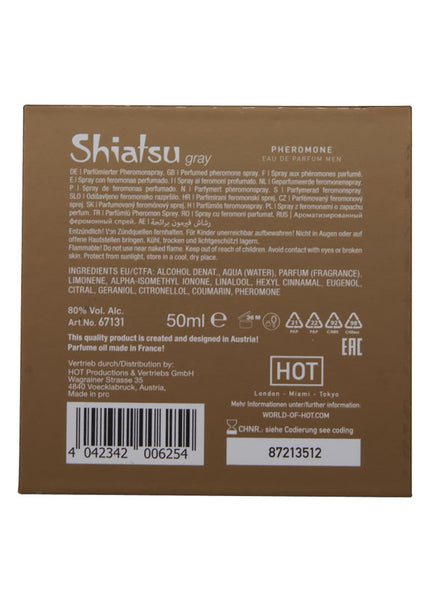 Shiatsu Pheromone Eau De Parfum Men - Grey - Pheromone Fragrance for Men - 50 ml