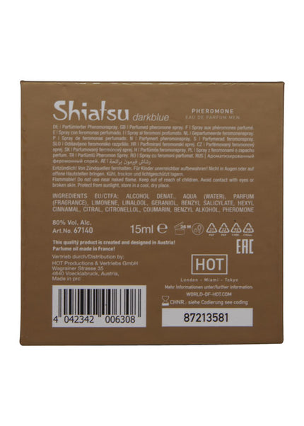 Shiatsu Pheromone Eau De Parfum Men - Dark Blue - Pheromone Fragrance for Men - 15 ml