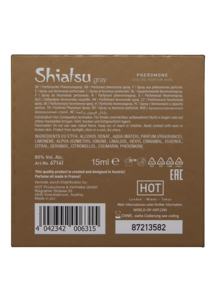 Shiatsu Pheromone Eau De Parfum Men - Grey - Pheromone Fragrance for Men - 15 ml