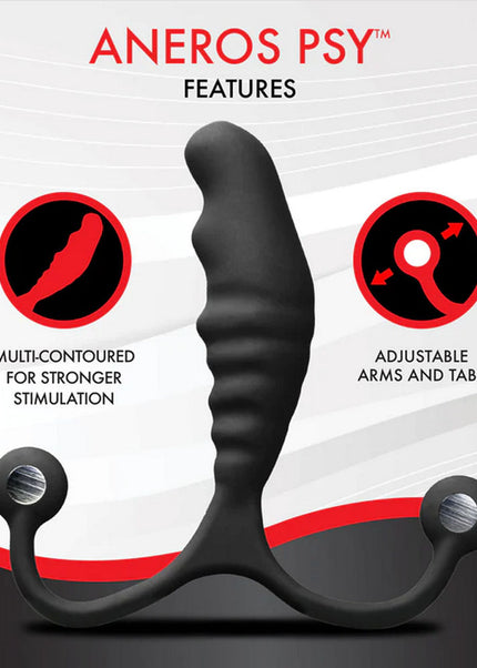Aneros PSY - Black Prostate Massager with Flexible Arms