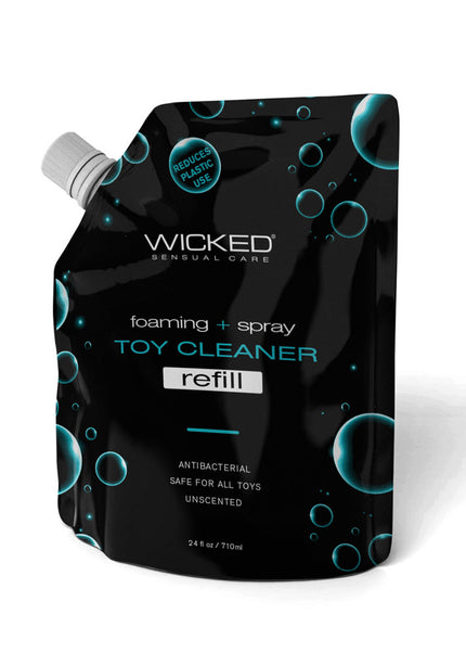 Wicked Foaming & Spray Toy Cleaner Refill - Unscented Antibacterial Toy Cleaner - 710 ml (24 oz) Pouch