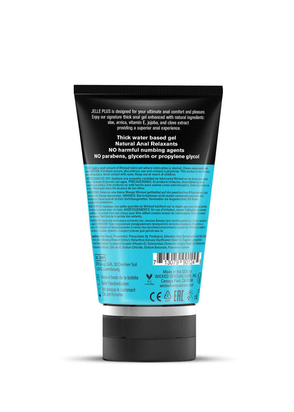 Wicked Jelle Plus - Relaxing Water Based Anal Lubricant - 120 ml Bottle