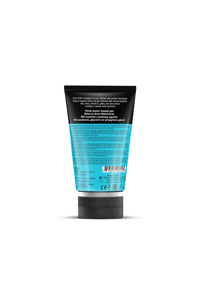 Wicked Jelle Plus - Relaxing Water Based Anal Lubricant - 120 ml Bottle