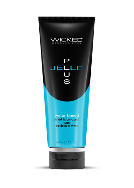 Wicked Jelle Plus - Relaxing Water Based Anal Lubricant - 240 ml Bottle