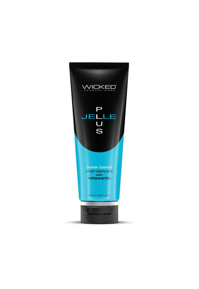 Wicked Jelle Plus - Relaxing Water Based Anal Lubricant - 240 ml Bottle