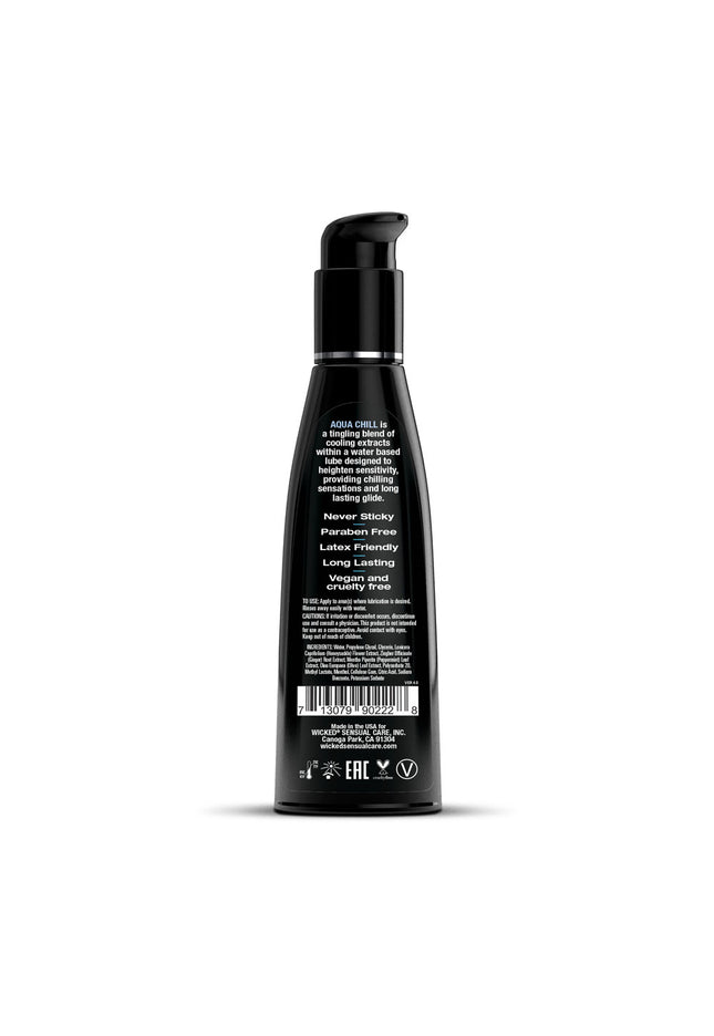 Wicked Aqua Chill - Cooling Water Based Lubricant - 120 ml (4 oz) Bottle