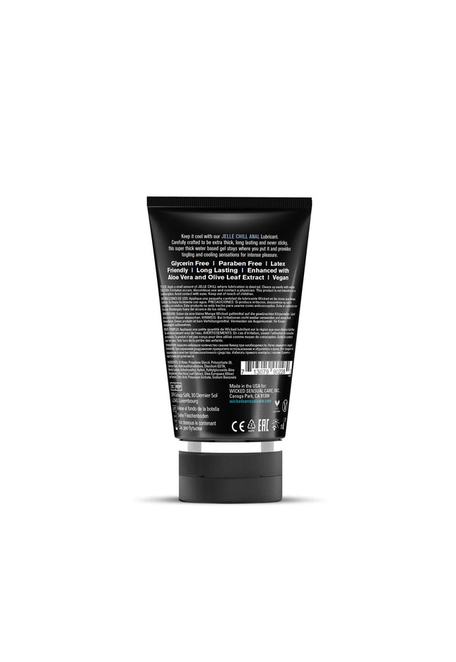Wicked Jelle Chill - Cooling Water Based Anal Lubricant - 120 ml (4 oz) Bottle
