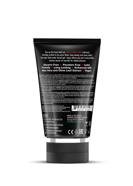 Wicked Jelle Heat - Warming Water Based Anal Lubricant - 120 ml (4 oz) Bottle