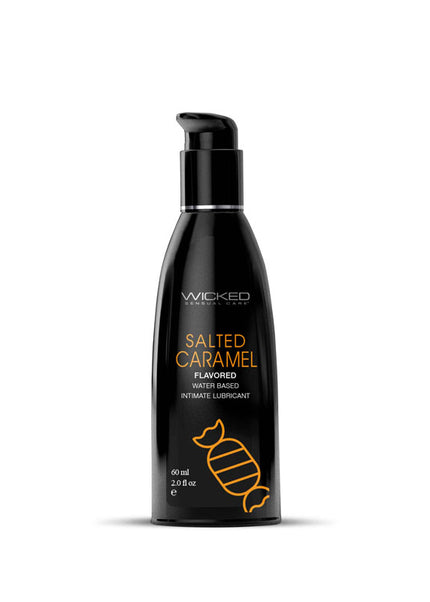 Wicked Aqua Salted Caramel - Salted Caramel Flavoured Water Based Lubricant - 60 ml (2 oz) Bottle